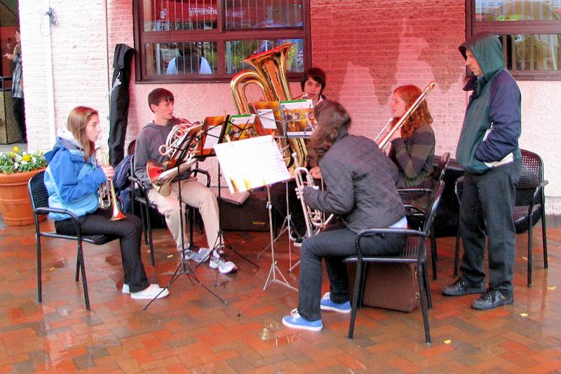 IMG_5437.jpg - We were all honored by the ‘Patriotic Medley’ performed by the Bethesda Chevy Chase High School Brass Quintet under the direction of Director Marshall White.  They were listed in the program, of course.  Thank you very much!