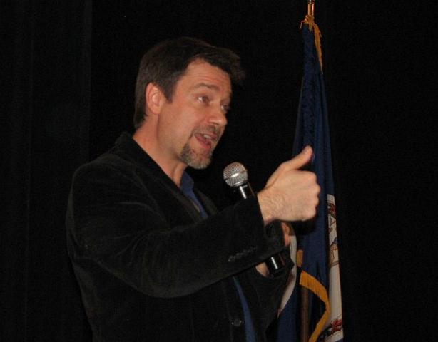 IMG_6349.JPG - One of the main purposes of this year was to join in on this 50th year milestone celebration with CKI and to experience more closely how each conducts its meeting, enhancing the knowledge of the broader K Family network.  The main tent offerings started with a ‘Kiwanis Casino Night’ on Friday at 7:30 followed by an opening session of greeting and re-acquaintances at 9 to 10 PM, which in turn was followed some fun with ‘psychic hypnotist’ who was, …well entertaining and different.   Hypnotist Dr. Larry Volz asked for about twenty CKI-ers to join him on stage.  He had no problem getting volunteers. Then it got most interesting!