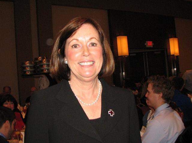 IMG_6431.JPG - The Keynote Address for the Leadership Luncheon was given by Pam Farr, National Chair of Volunteers, American Red Cross.  While the Red Cross is a huge organization, the needs for the services are equally huge as has just been witnessed in Haiti.  They too need volunteers to meet these crisis both long term and in an emergency.  Perhaps your club can team up with a Red Cross chapter in times of need.