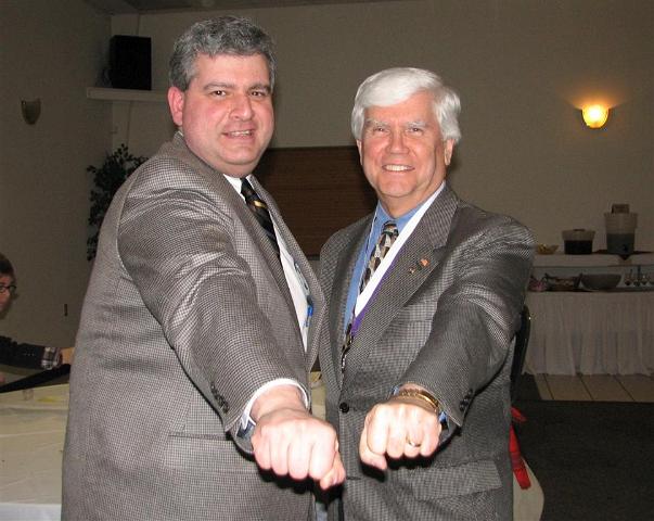 IMG_6340.JPG - By the way, President Paul has impeccable taste in sport jackets … as you might be able to notice with good ole’ PG Bob Cressy.  I like it.  Un-rehearsed, of course.  That’s it.  Happy 30th Waldorf!  Go get that “79”!