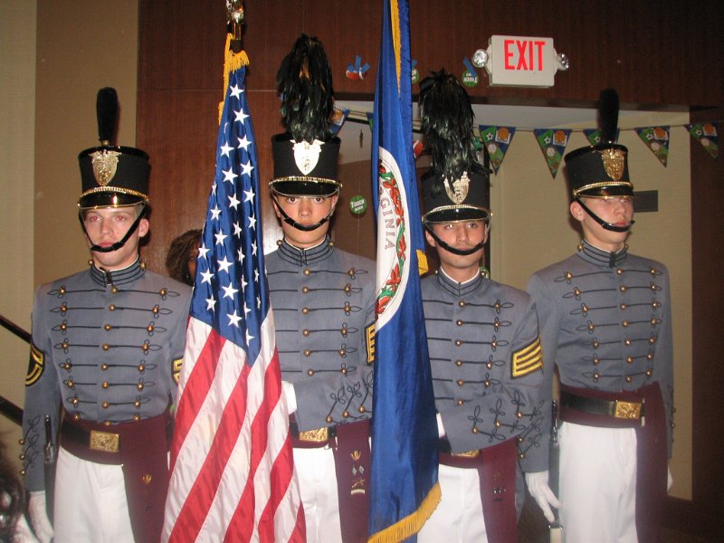 IMG_0656.JPG - Governor Rachael calls for the “Presentation of the Colors” by the Fishburne Military School Color Guard, which also has a Key Club.  They are very good and militarily polished, as you would expect.  Well done!