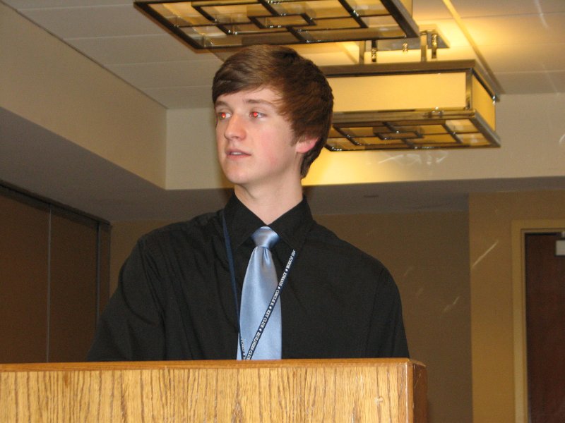 IMG_0759.JPG - Patrick Mitchell campaigned for District Editor … and later was elected at the House of Delegates session on Sunday.