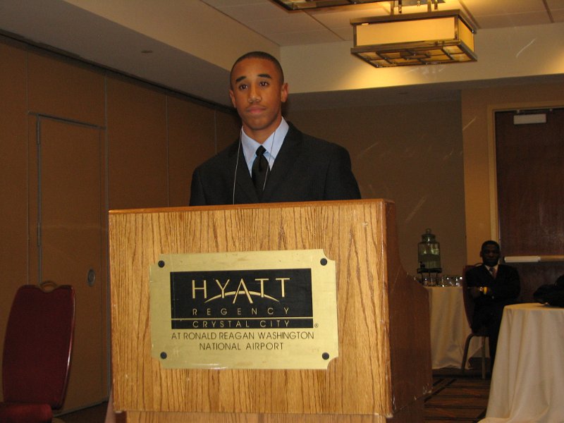 IMG_0770.JPG - Governor candidate Bowden Saunders, Lieutenant Governor from Division 1, campaigned at the Division 17 Caucus.  All candidates for district offices are the top of the class and willing to seek high leadership roles.