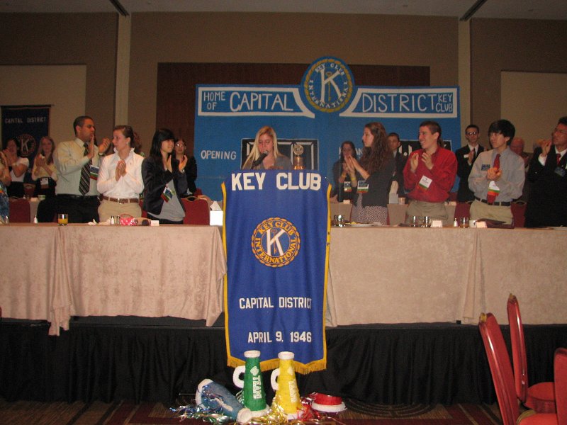 IMG_0885.JPG - Governor Rachael Slotter receives a standing ovation from her Board and all those in attendance at this Key Club District Leadership Conference.