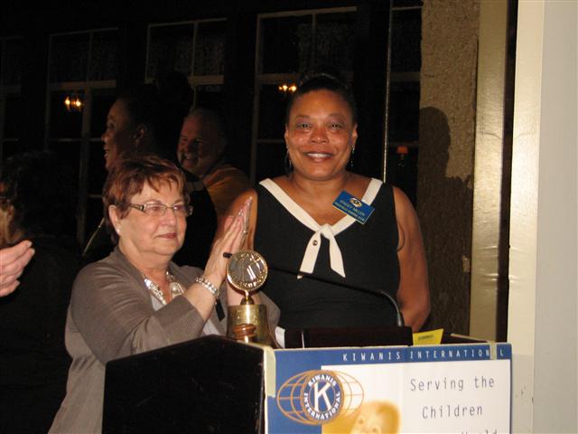 IMG_9263.JPG - Lt. Gov. Joyce Sharon installed the Rockville Club team.  Elected and installed at the Normandie Farms Restaurant in Potomac is President Stacey Miller.  Congratulations, Stacey!  Her family was there is see the proud moment.